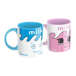 Pack 2 tazones Blur cajitas de leche diseño chileno nostálgico